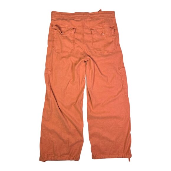 American Eagle Size 12 Dream Drape Baggy Wide Leg Pants Terra Cotta Orange - Picture 5 of 13
